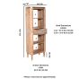 Ashgrove Acacia Wood Slim Bookcase With 1 Drawers