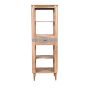 Ashgrove Acacia Wood Slim Bookcase With 1 Drawers by Karvello Designs | Style Our Home