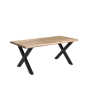 Crafted Live Edge180 Cm X Leg Dining Table by Heritance Furniture | Style Our Home