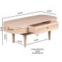 Clovelly Cane & Mango Wood 1 Drawer Coffee Table
