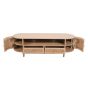 Clovelly Cane & Mango Wood 2 Drawers And 2 Door Tv Cabinet
