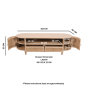 Clovelly Cane & Mango Wood 2 Drawers And 2 Door Tv Cabinet