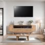 Clovelly Cane & Mango Wood 2 Drawers And 2 Door Tv Cabinet