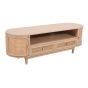 Clovelly Cane & Mango Wood 2 Drawers And 2 Door Tv Cabinet