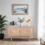 Clovelly Cane & Mango Wood 4 Doors Sideboard