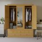 Arbor Triple Wardrobe with Mirror