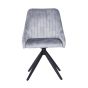 Hugo S Velvet Light Grey - Swivel Black Legsby Hertiance Furniture | Style Our Home