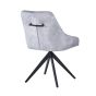 Hugo S Velvet Light Grey - Swivel Black Legsby Hertiance Furniture | Style Our Home