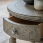 Mustique Round 1 Drawer Side Table - Style Our Home
