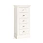 Burgundy 5 Drawer Coconut Milk Tallboy