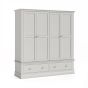 Burgundy 4 Doors Light Grey Wardrobe by Condell/Global Home Group | Style Our Home