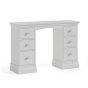 Burgundy Double Pedestal Light Grey Dressing Table