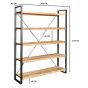 Brindlewood Industrial Large Open Bookcase