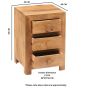 Karoo Light Mango 3 Drawer Bedside