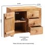 Karoo Light Mango 3 Drawer Sideboard