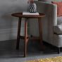 Madrid Round Side Table Walnut - Style Our Home 