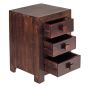 Karoo Dark Mango 3 Drawer Bedside