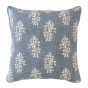 Printed Block Flower Dble Sided Cushion Blue by Malini | Style Our Home
