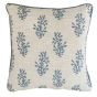 Printed Block Flower Dble Sided Cushion Blue