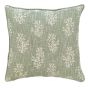 Printed Block Flower Dble Sided Cushion Green by Malini | Style Our Home