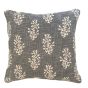Printed Block Flower Dble Sided Cushion Grey by Malini | Style Our Home