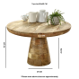 Wessex Solid Wood Coffee Table Mushroom Style