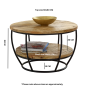 Wessex Solid Wood & Metal Coffee Table With Shelf