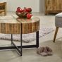 Wessex Solid Wood Coffee Table With Metal Legs