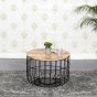 Wessex Solid Wood & Metal Wire Coffee Table