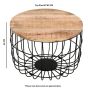 Wessex Solid Wood & Metal Wire Coffee Table
