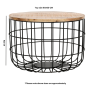 Wessex Solid Wood & Metal Wire Coffee Table