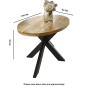 Wessex Solid Wood & Metal Oval Dining Table 6-8 Seater