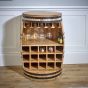Wessex Solid Dark Wood Barrel Wine Sideboard