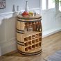 Wessex Solid Dark Wood Barrel Wine Sideboard