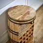 Wessex Solid Dark Wood Barrel Wine Sideboard