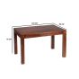 Karoo Dark Mango Large Dining Table 6Ft (180Cm)