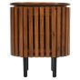 Oakhaven Slatted Mango Wood Bedside Table by Karvello Designs | Style Our Home