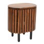 Oakhaven Slatted Mango Wood Bedside Table