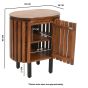 Oakhaven Slatted Mango Wood Bedside Table