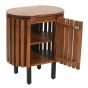 Oakhaven Slatted Mango Wood Bedside Table