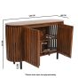 Oakhaven Slatted Mango Wood Large 2 Doors Sideboard