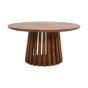 Oakhaven Slatted Mango Wood Round Coffee Table 80Cm by Karvello Designs | Style Our Home