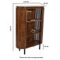 Oakhaven Slatted Mango Wood Bookcase- Medium High