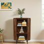 Oakhaven Slatted Mango Wood Bookcase- Medium High