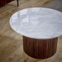 Marblestone Mango Wood Coffee Table With Marble Top