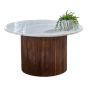 Marblestone Mango Wood Coffee Table With Marble Top by Karvello Designs | Style Our Home