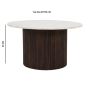 Marblestone Mango Wood Coffee Table With Marble Top