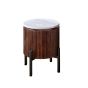 Marblestone Mango Wood Side Table With Marble Top & Metal Legs by Karvello Designs | Style Our Home
