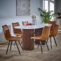 Marblestone Mango Wood Dining Table 170Cm With Marble Top