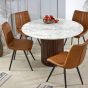 Marblestone Mango Wood Dining Table Round With Marble Top